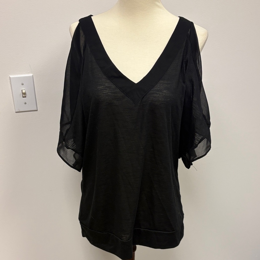 Dots Black Sheer Women's Blouse